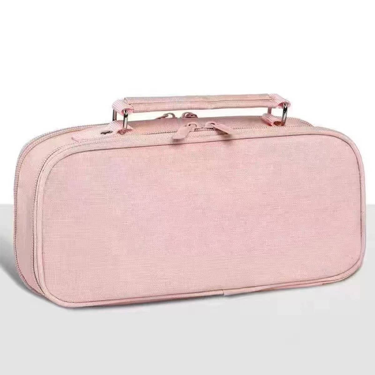 SIMPLE DOUBLE ZIPPER DOUBLE LAYER PENCIL POUCH_CWAB2812