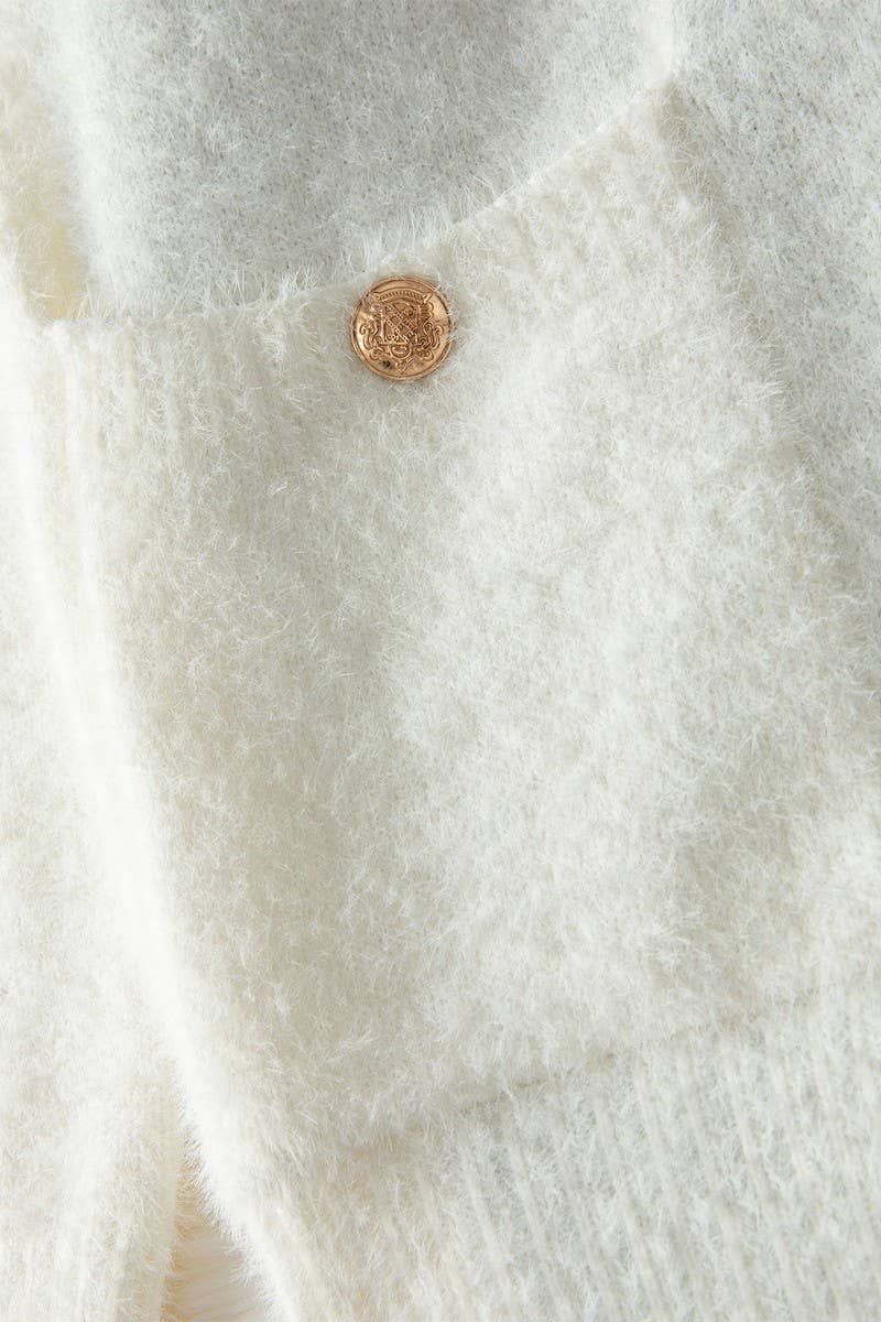 CWOSWL07459_ASYMMETRICAL BUTTON COLORBLOCK KNIT SWEATER