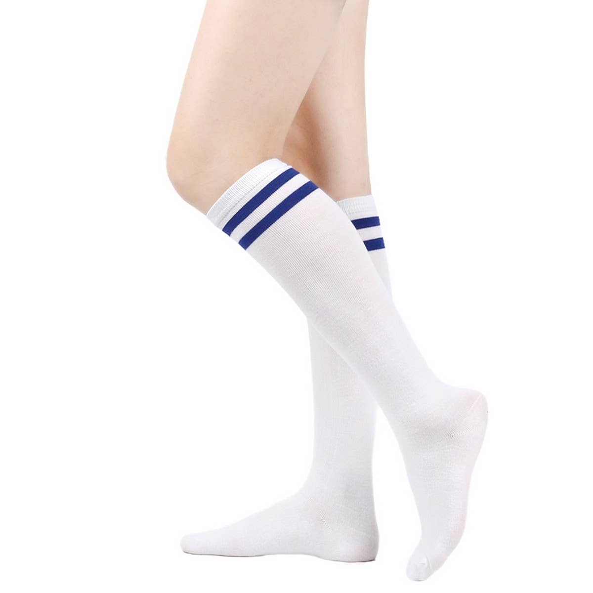 CWMS02670_STRIPED KNEE HIGH SOCKS WOMEN GIRL STYLE