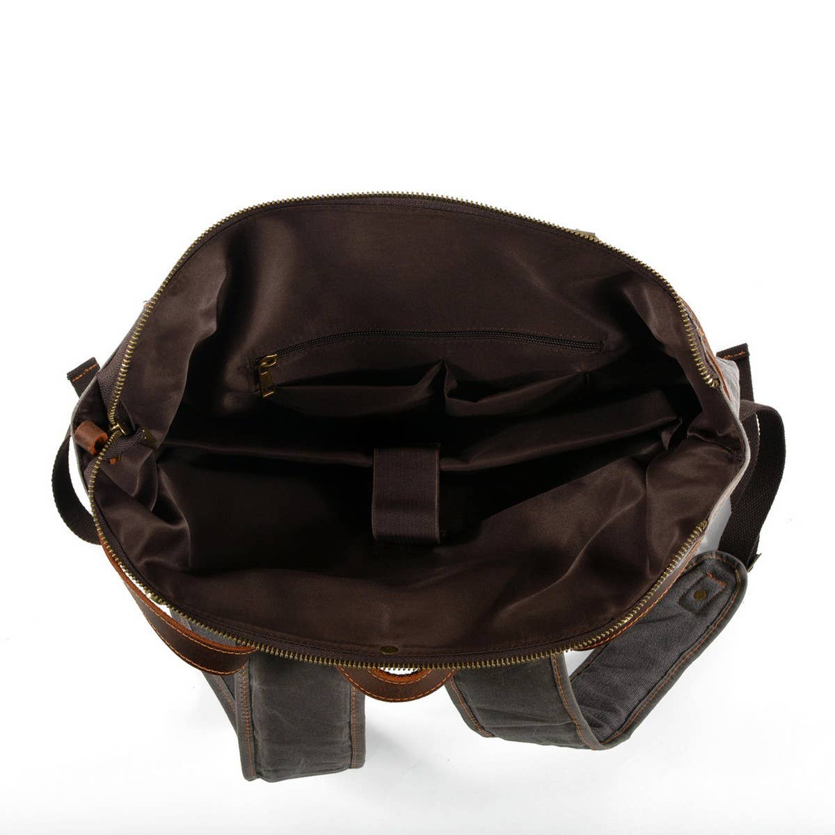 Waterproof Waxed Canvas Colorblock Backpack_CWAB5534