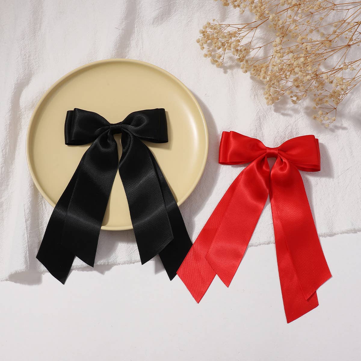 CHILDREN'S CANDY COLOR RIBBON BOW HAIRPIN