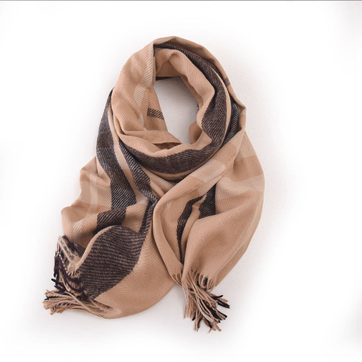 Colorblock Plaid Scarf - Chic Winter Couple Shawl