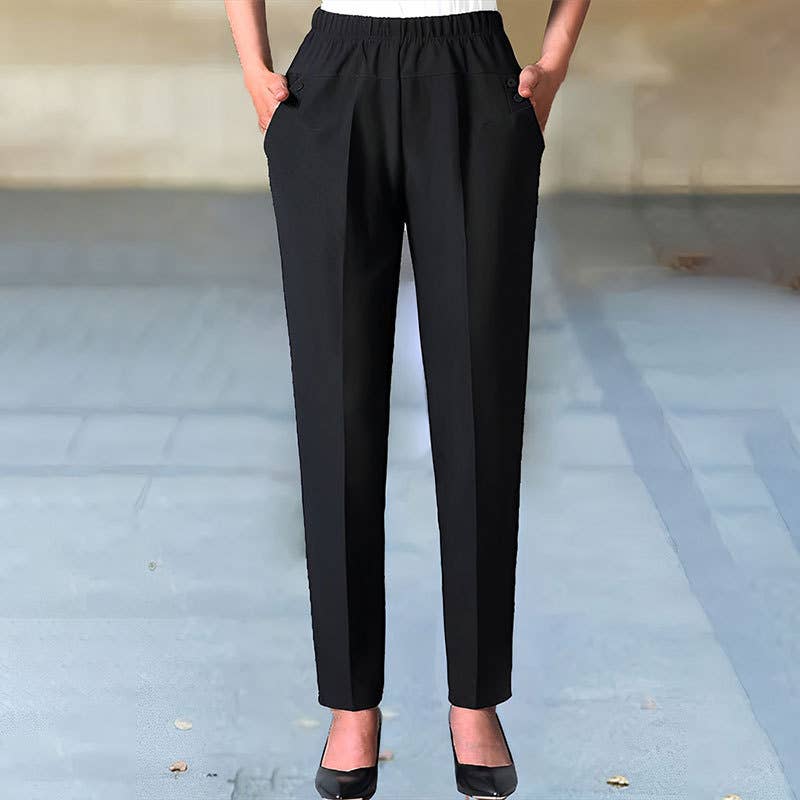 PROFESSIONAL THIN HIGH-WAISTED SLACKS