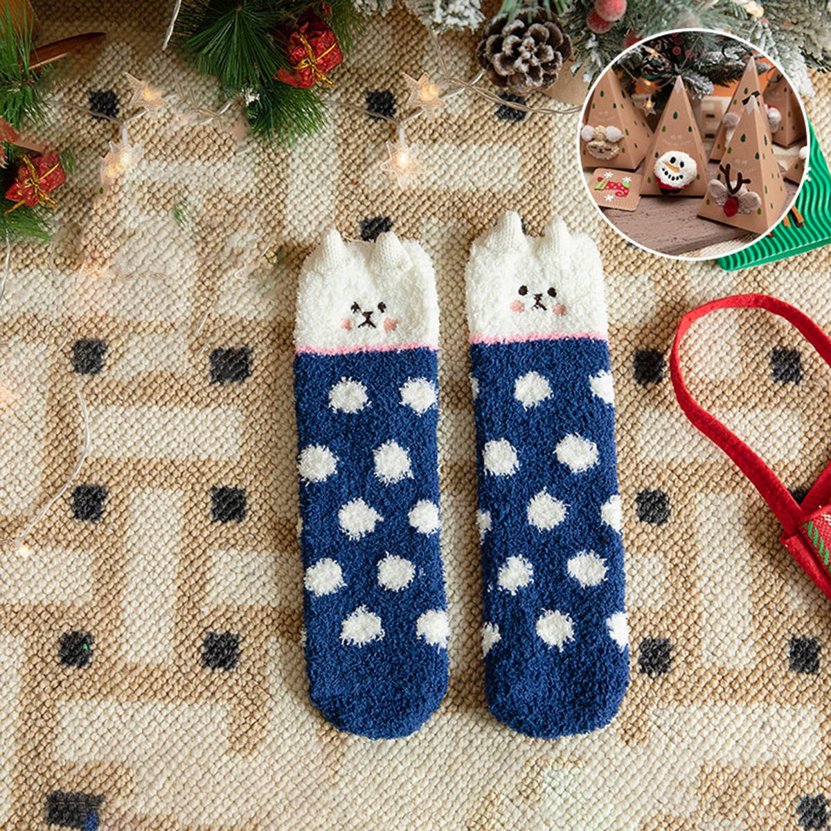THICK CHRISTMAS SOCKS WITH GIFT BOX