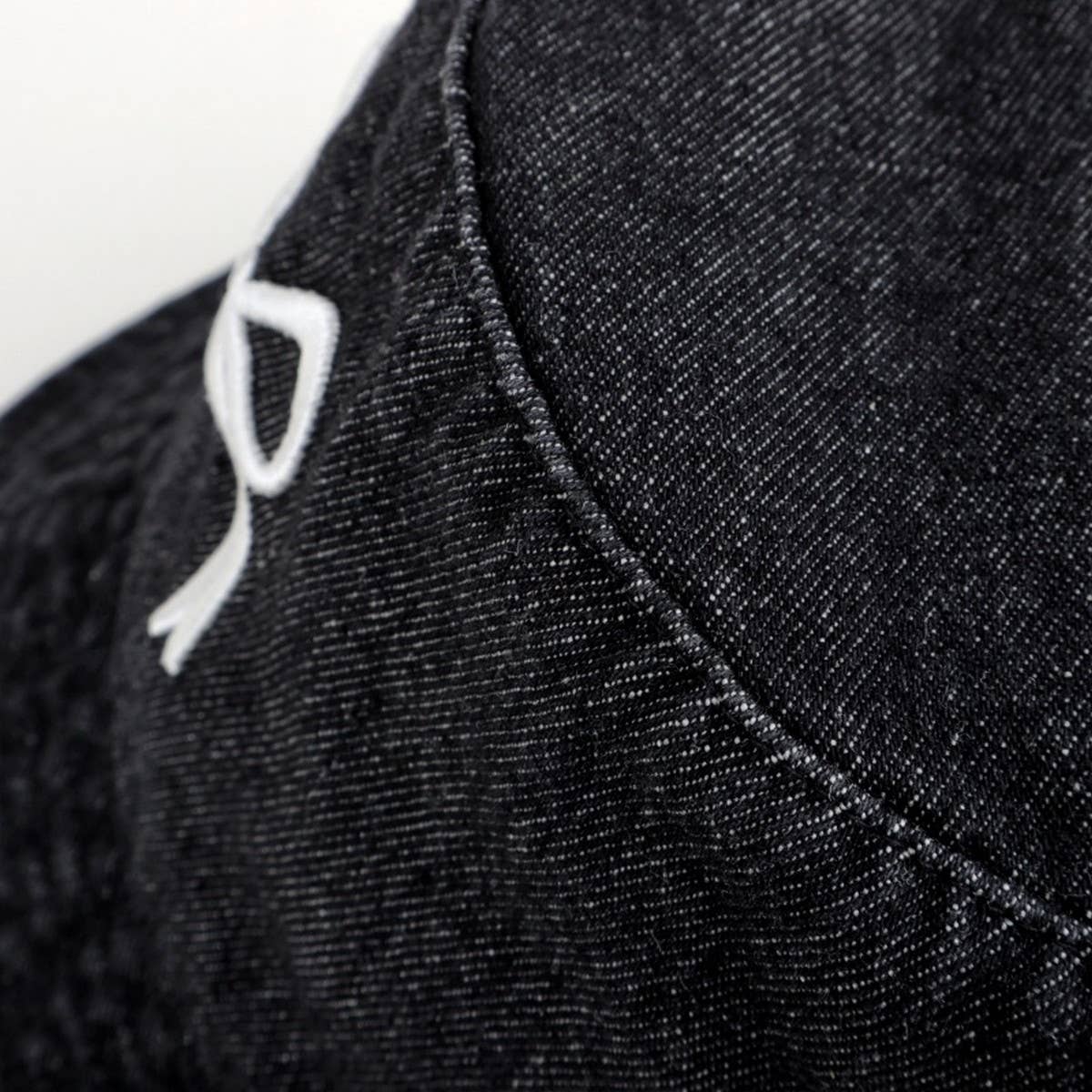 CWAH1652_Fashion Bow Embroidered Denim Wash Bucket Hat