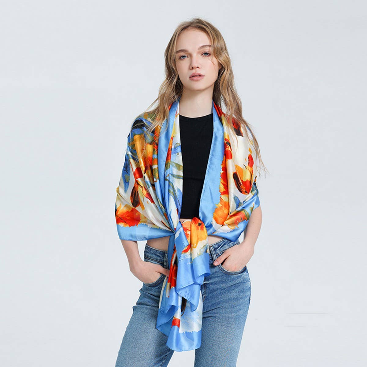 Spring Summer Scarf,Versatile Beach Shawl_CWASC0670