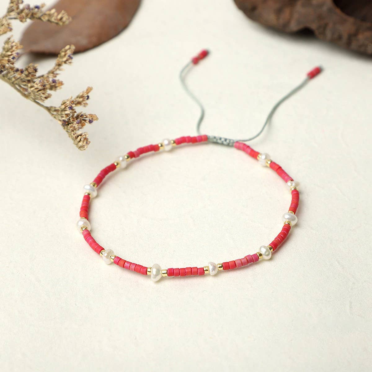 CWAJE4557_HAND-WOVEN FRESHWATER PEARL BRACELET