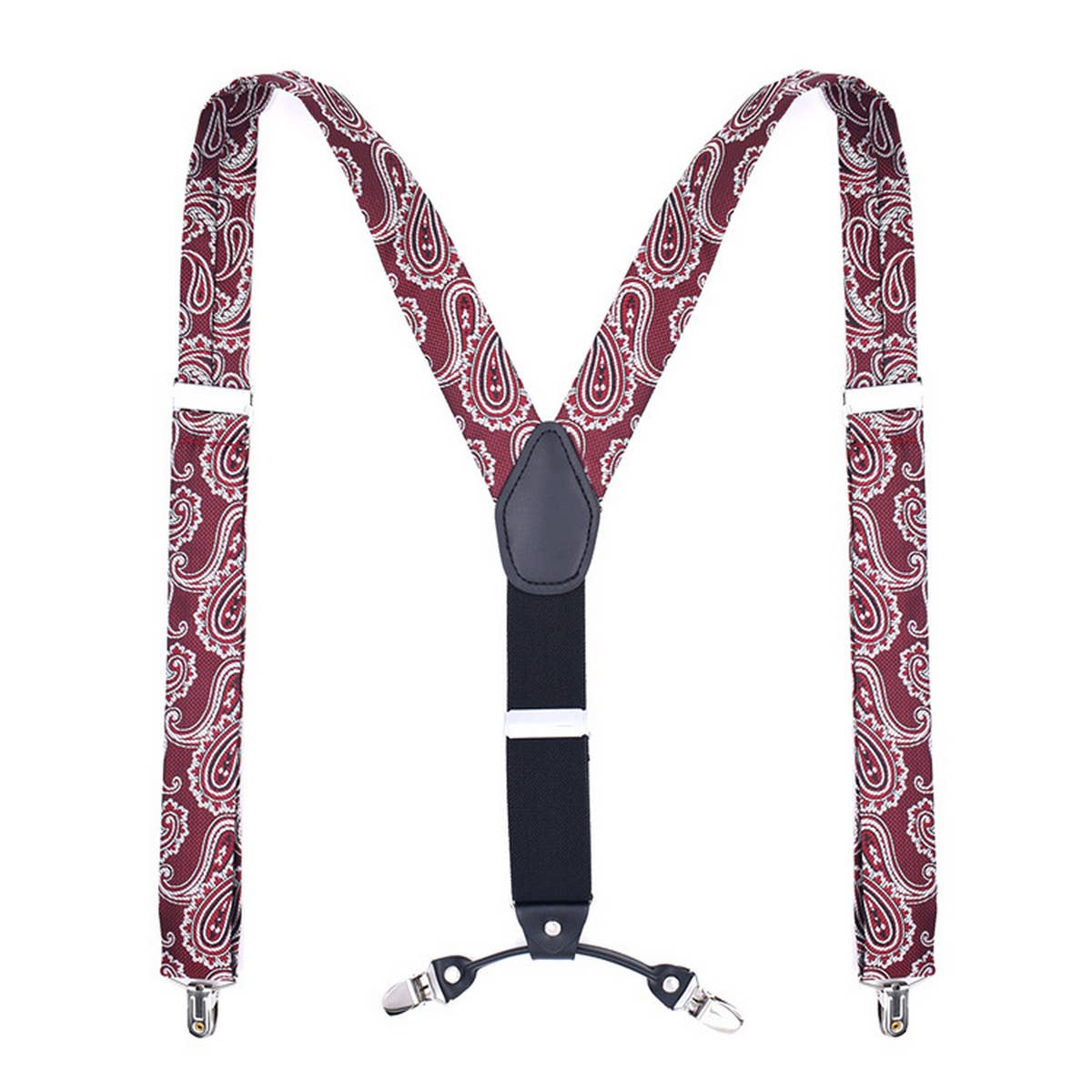 CASUAL JACQUARD 4-CLIP SUSPENDERS_CWMM1114