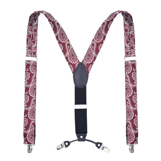 CASUAL JACQUARD 4-CLIP SUSPENDERS_CWMM1114