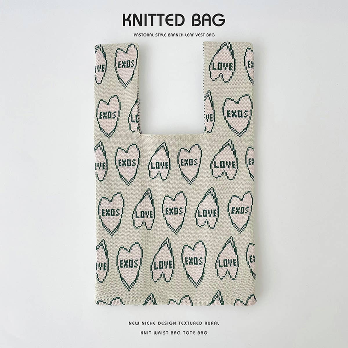 CUTE CARTOON ANIMAL KNITTED SHOULDER BAG HANDBAG_CWAB2397