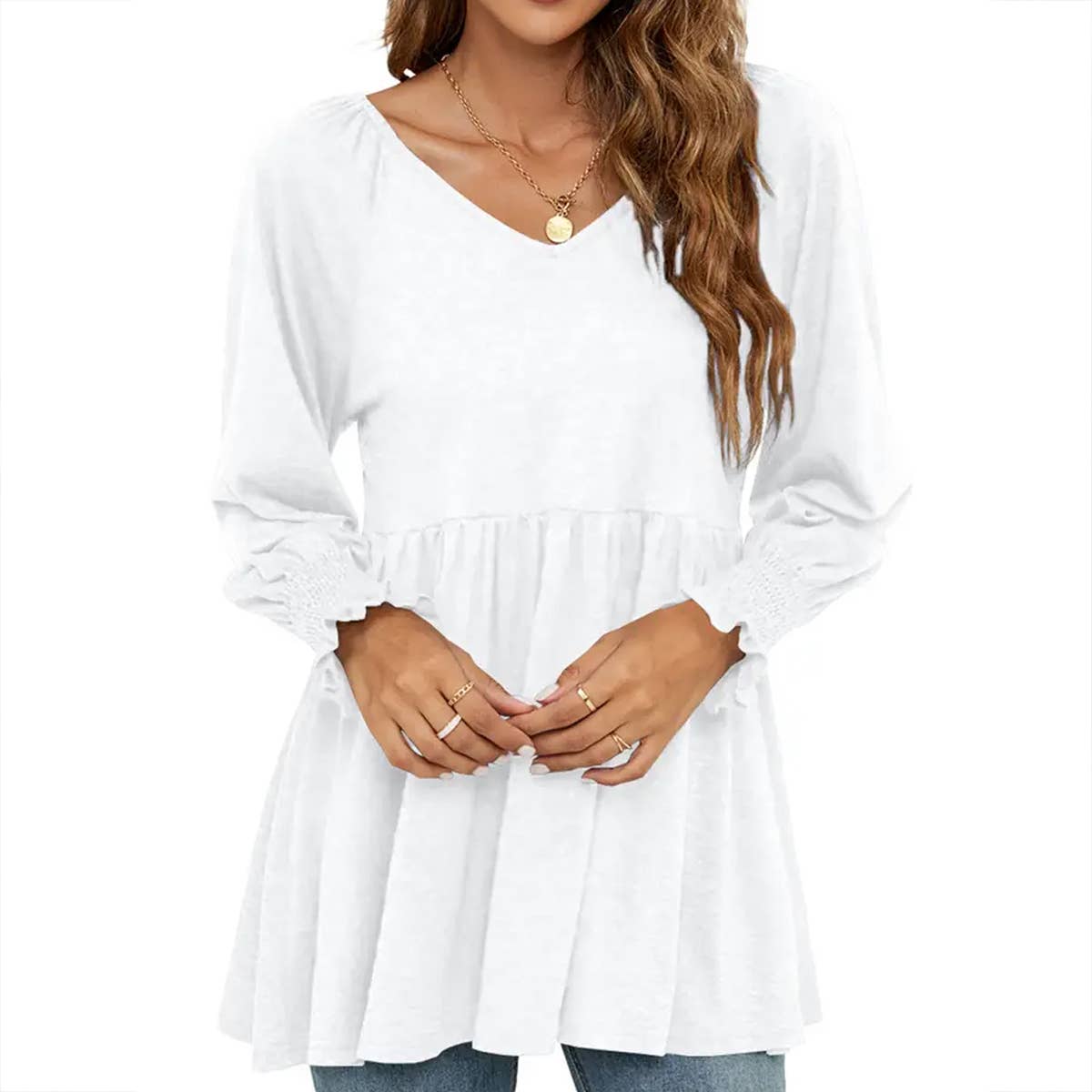 WOMEN SOLID TUNIC SHIRT_CWTSTL0794