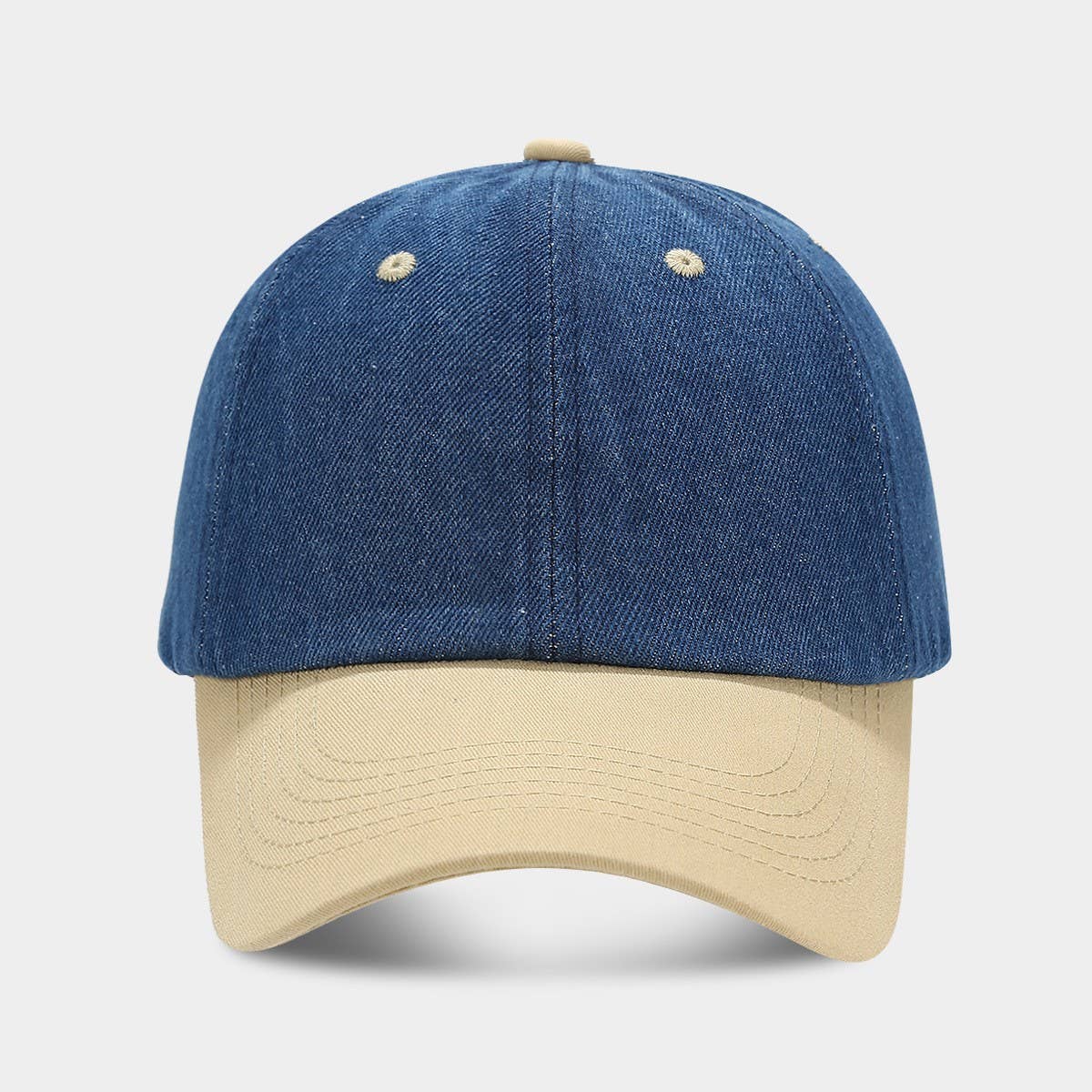 Trendy Soft Brim Baseball Cap - Denim Patchwork Hat CWAH2025