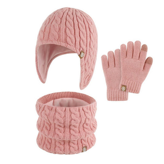 CHILDREN'S WINTER SCARF WARM THREE-PIECE SET