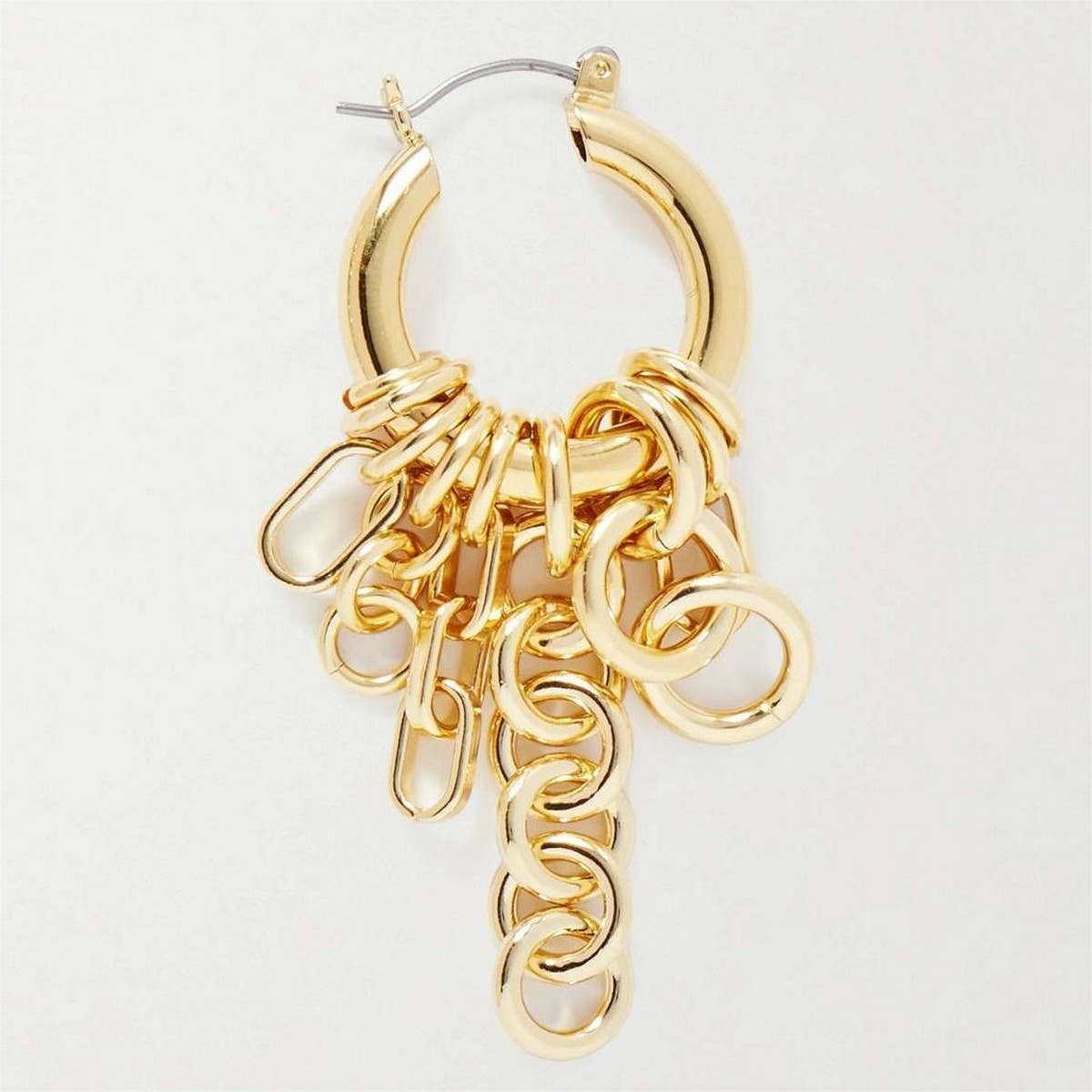 Minimalist Multi Hoop Chain Earrings Stainless
