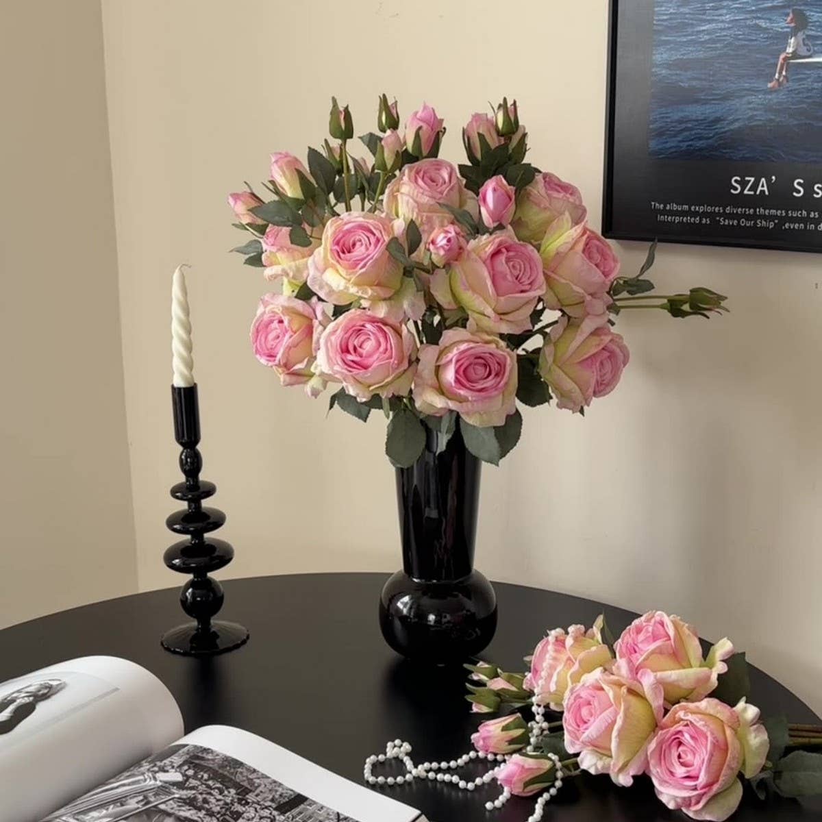 Burnt Edge Sheena Rose Bouquet for Wedding Decor_CWMM6526