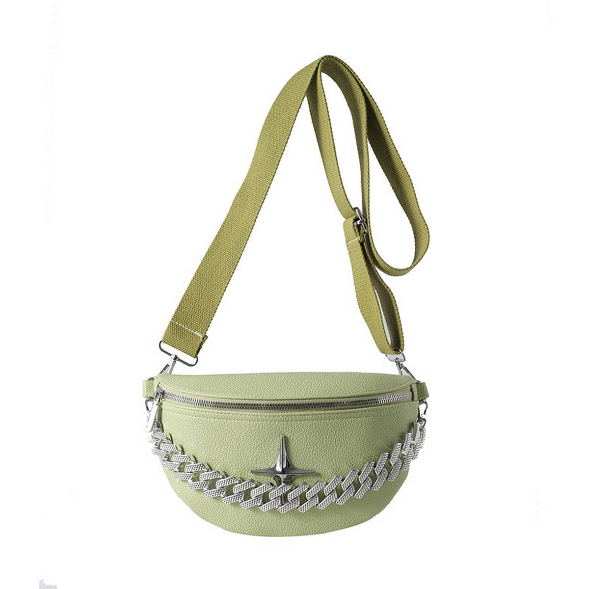 BELT BAG , CROSSBODY BAG SUMMER WITH CHUNKY CHAIN_CWAB2067