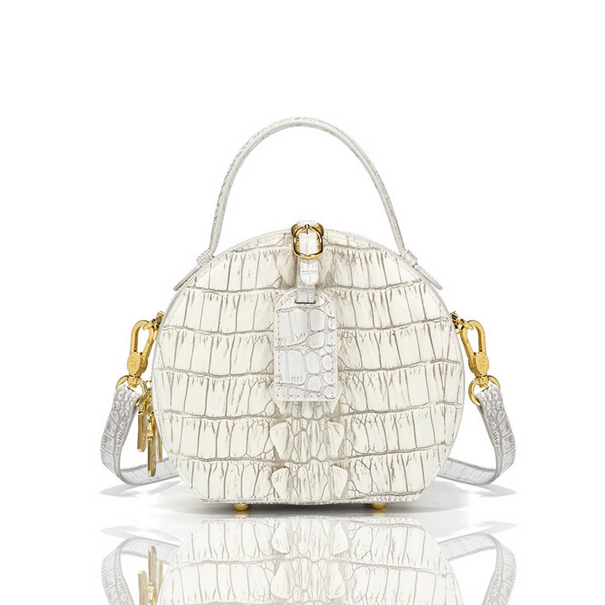 NEW CROCODILE PATTERN CROSSBODY SMALL ROUND BAG_CWAB3626