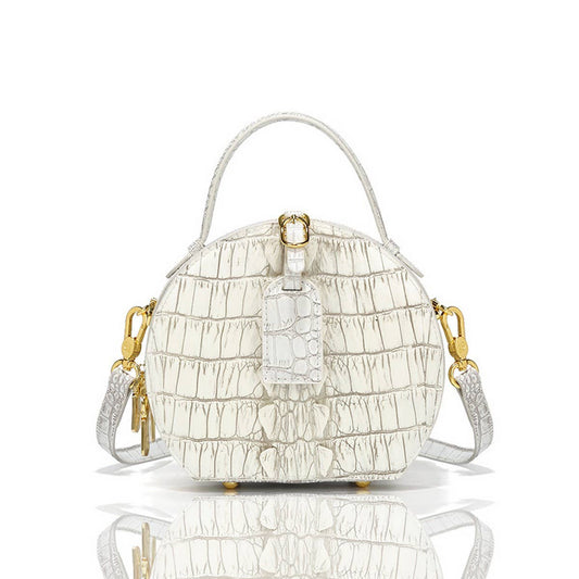 NEW CROCODILE PATTERN CROSSBODY SMALL ROUND BAG_CWAB3626