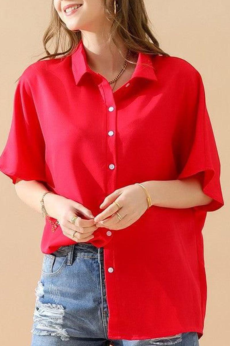 GLOSSY SHORT SLEEVE SHIRT