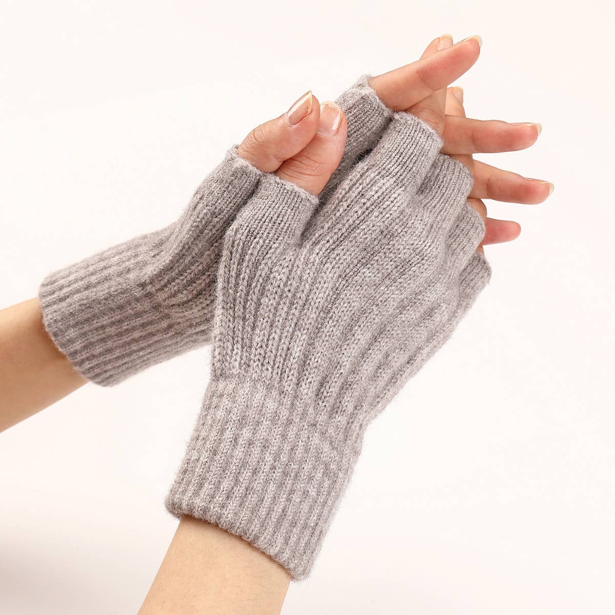WARM TWIST SHORT FINGERLESS GLOVES_CWAG0115