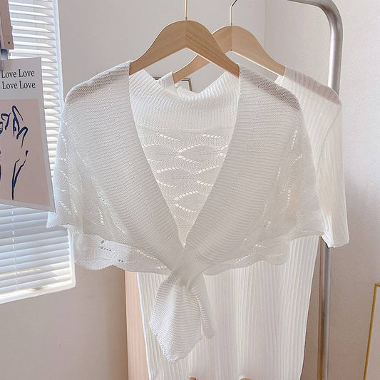 CWASC03115_KNIT MERMAID SHAWL CAPE SUN PROTECTION SCARF