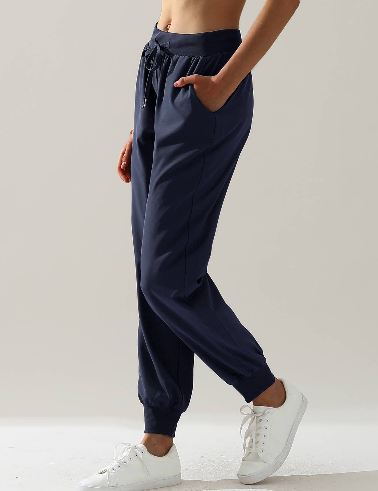 CWBLP423_Elastic Band Waist With Side Pocket Pants