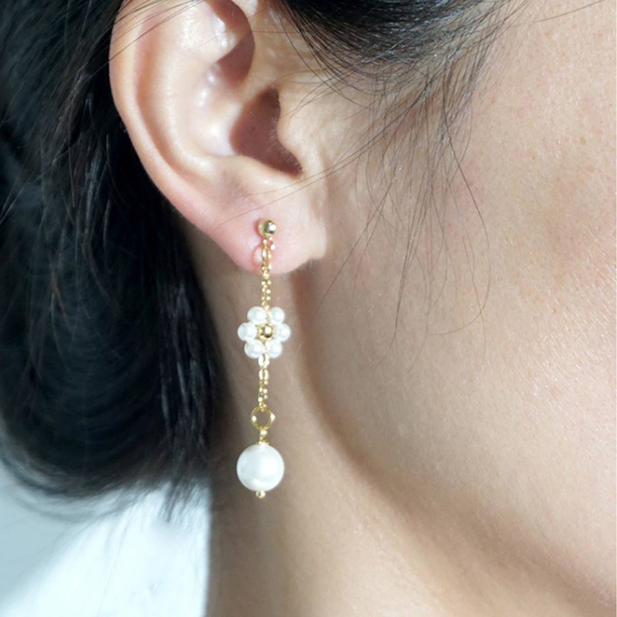 SMALL FLOWER PEARL BRACELET SET_CWAJE1668