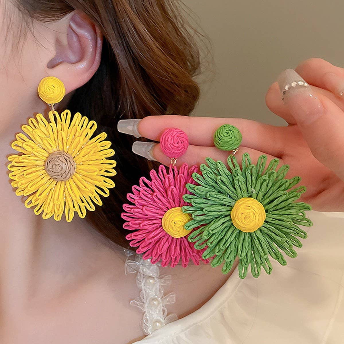 BOHEMIAN RETRO SUNFLOWER EARRINGS_CWAJE2048