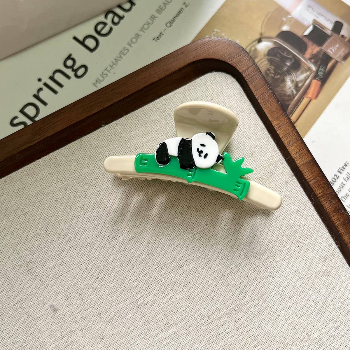 Cute Bow Cherry Acetate Hair Claw Clip for Girls