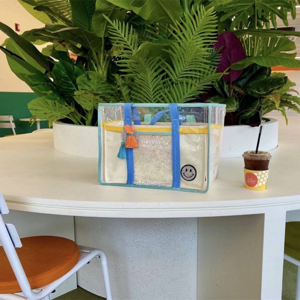 Large Clear Jelly Beach Tote, Waterproof Travel Bag_CWAB1927