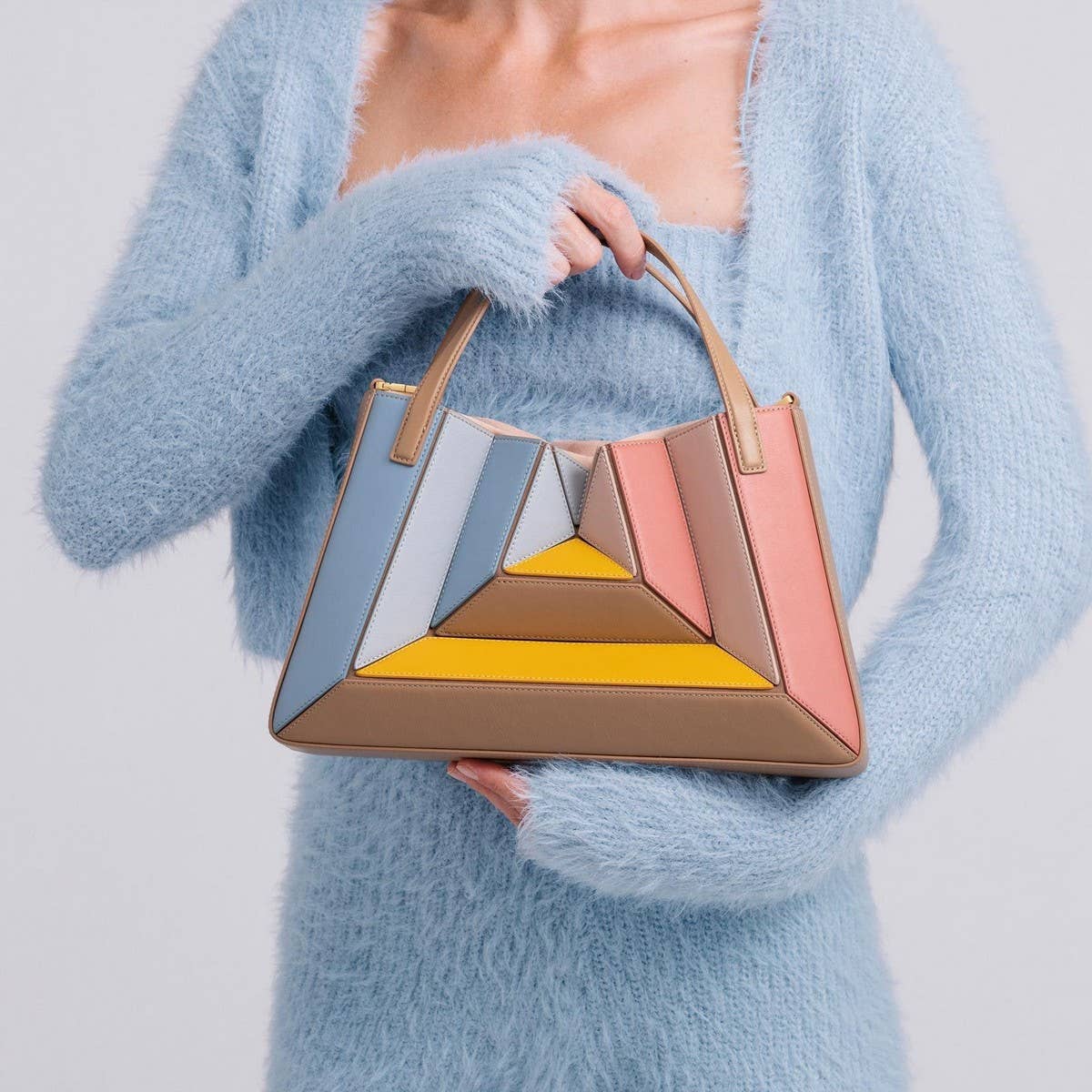 CONTRAST COLOR PATCHWORK DRAWSTRING HANDBAG_CWAB1928