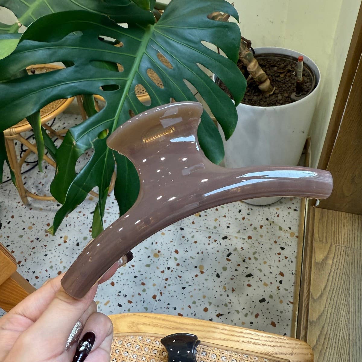 CWAHA4450_NEW FRENCH BUTTERFLY BUCKLE HIGH-GRADE SHARK CLIP