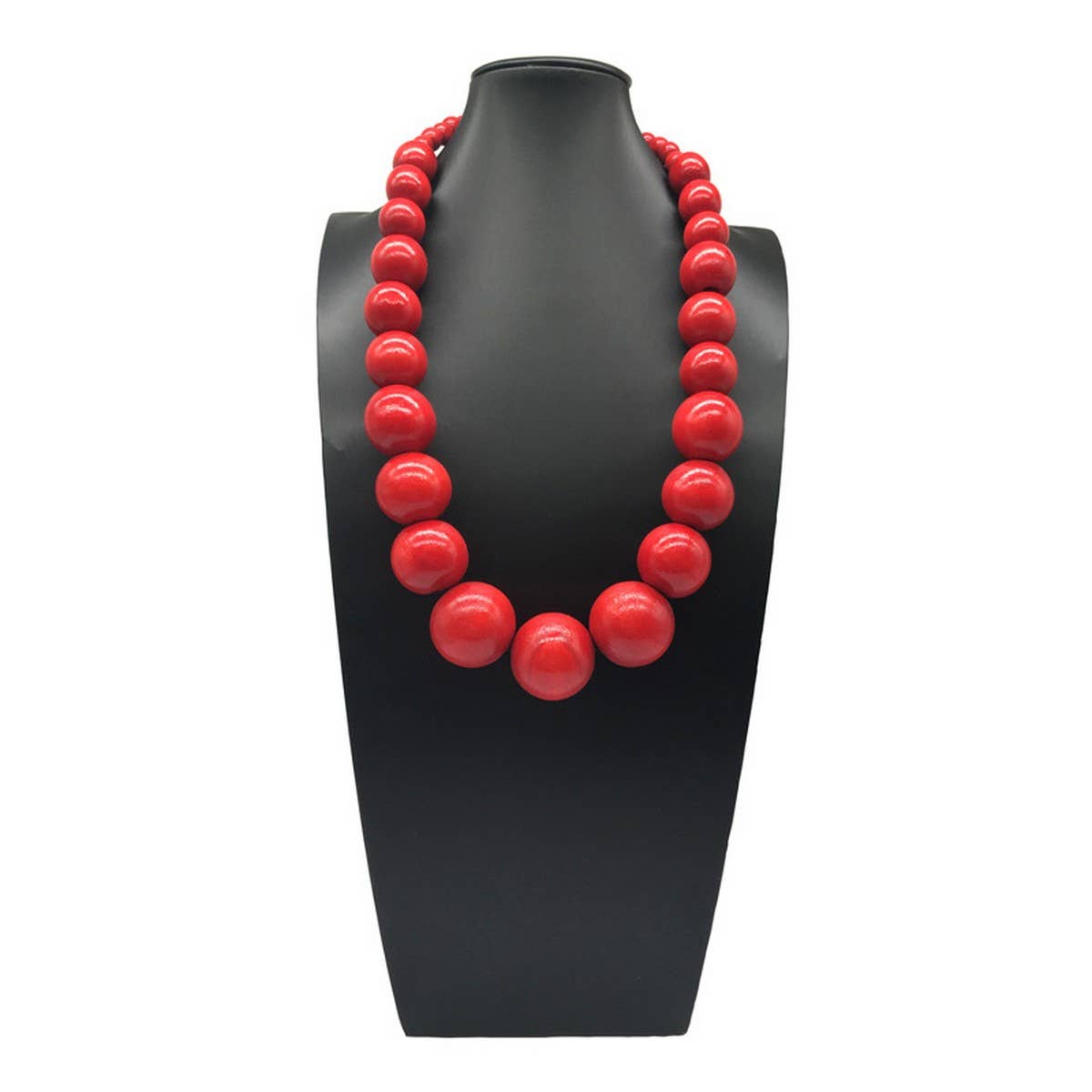 COLORFUL WOODEN BEADS HANDMADE BEADED NECKLACE