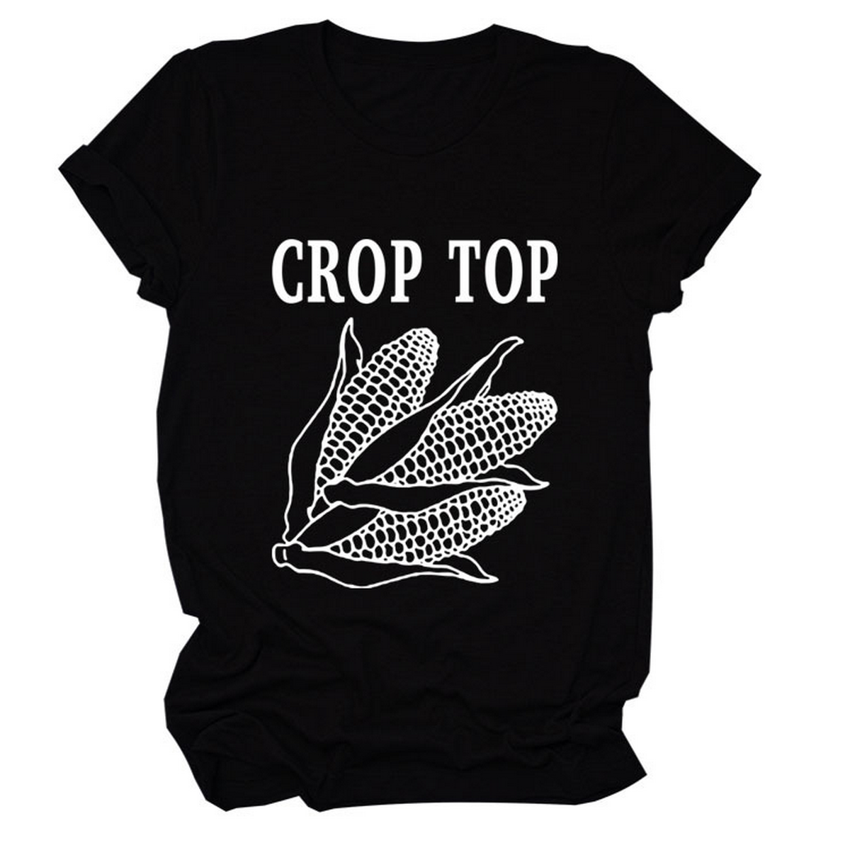 Corn Letter Print Tee ? Women¡¯s Casual T-Shirt