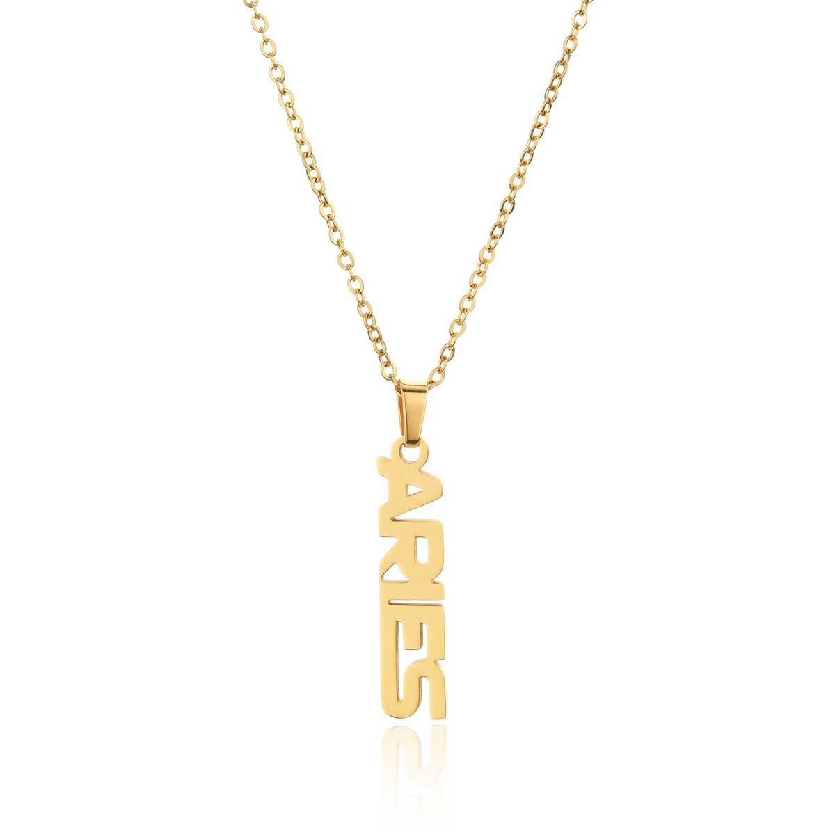CLAVICLE CHAIN TWELVE ZODIAC TITANIUM NECKLACE