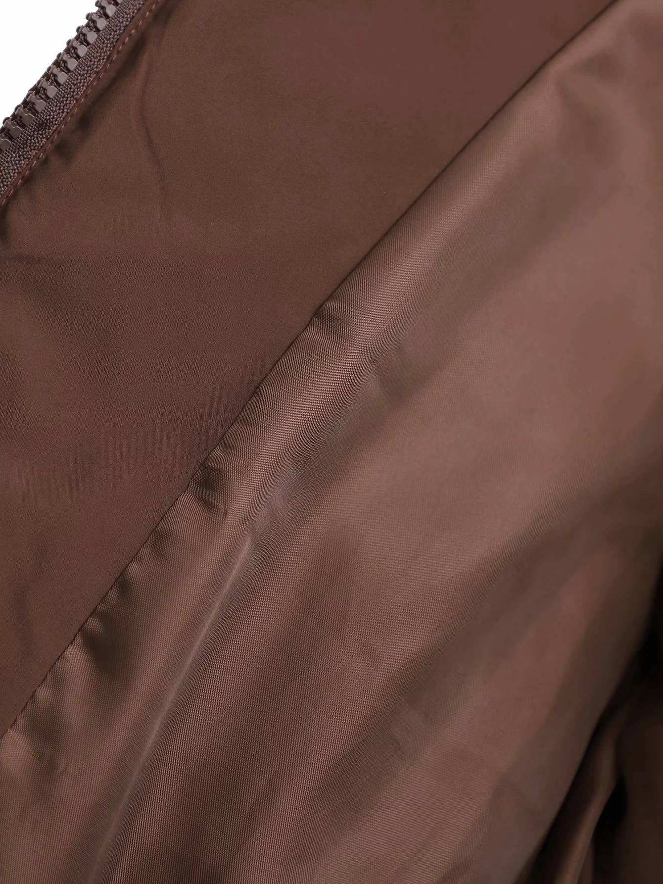 Short solid-color hooded hand-stuffed jacket