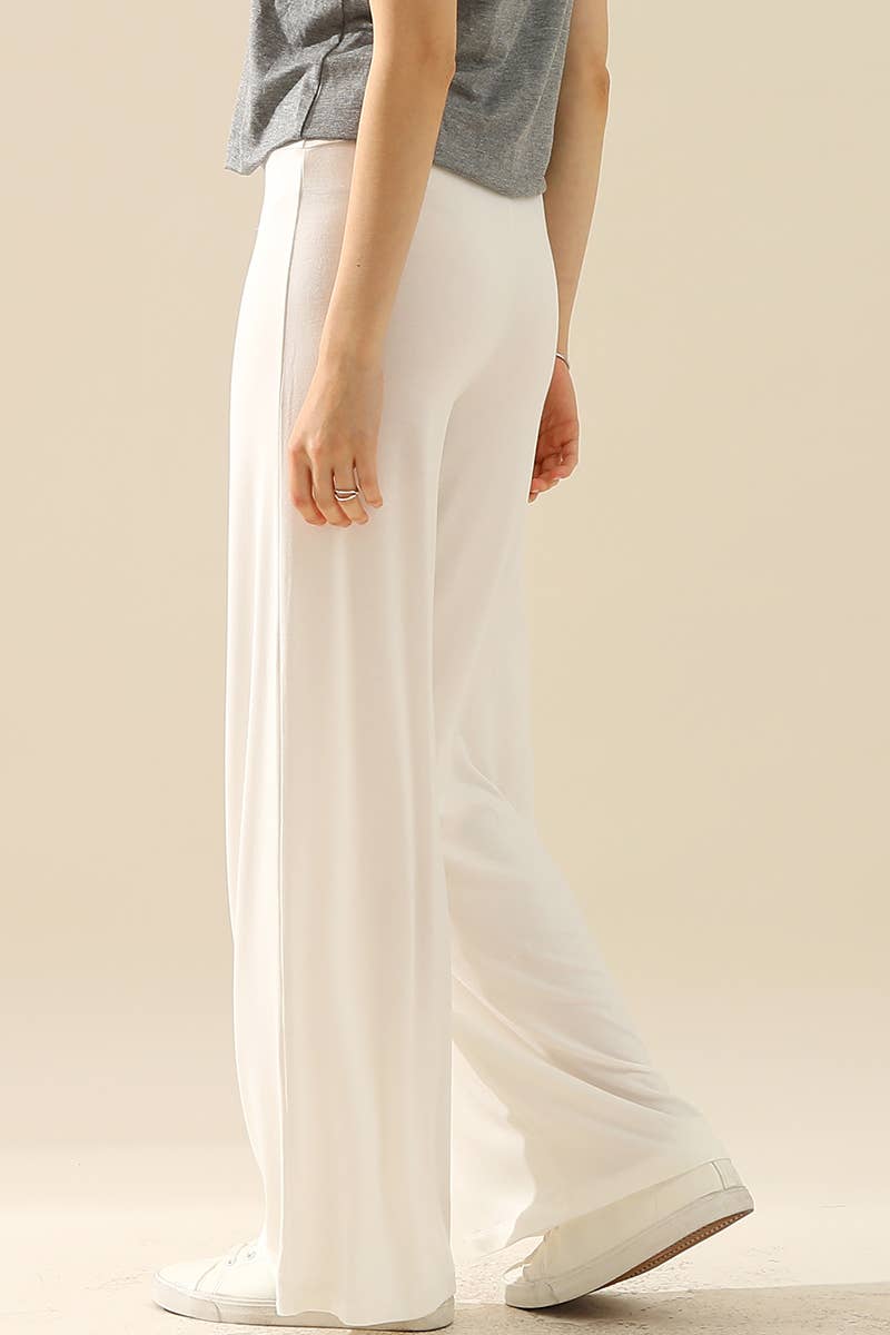 WOMEN SOLID COLOR BAGGY WIDE LEG PANTS_CWBLP397