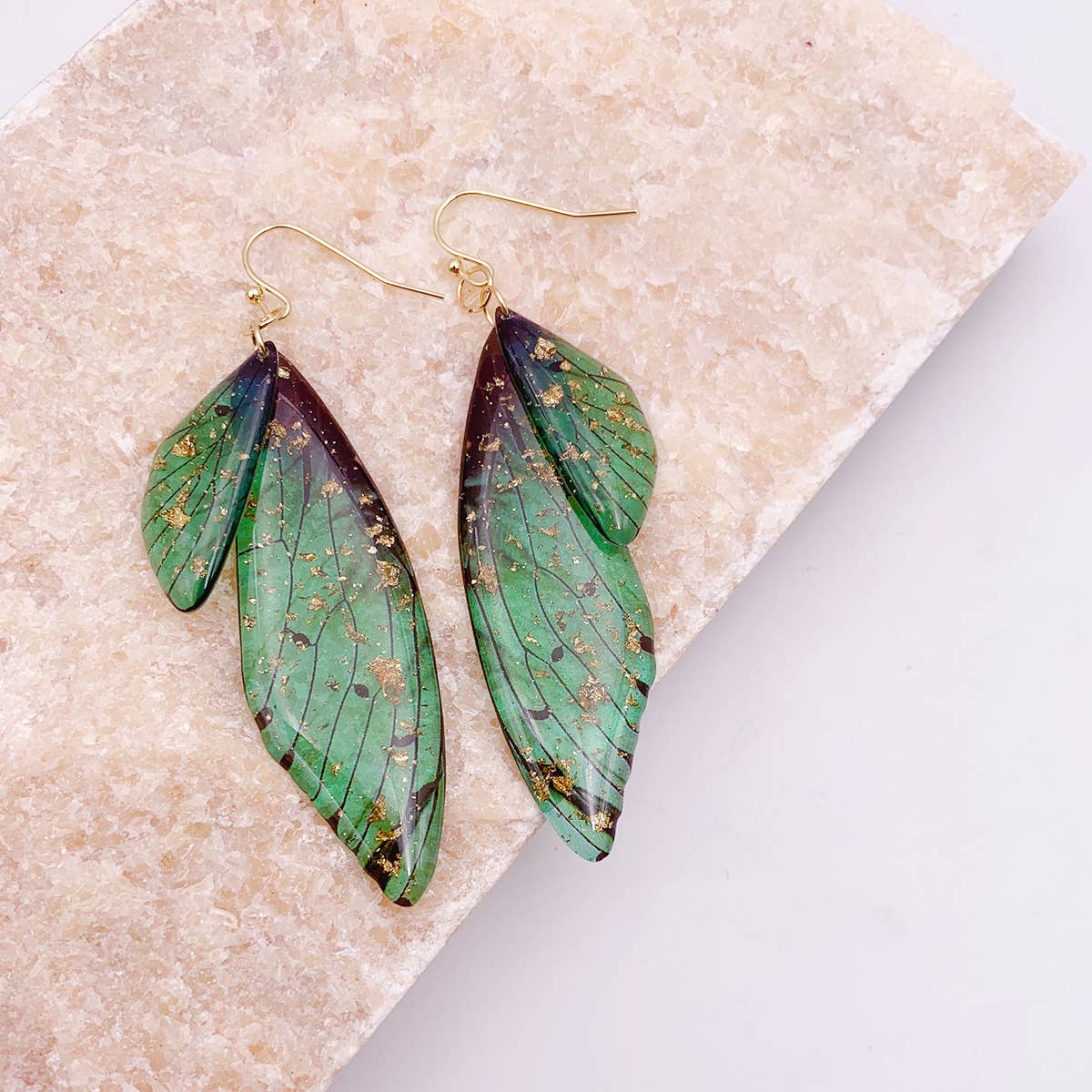 S925 Silver Cicada Wing Wing Butterfly Earrings