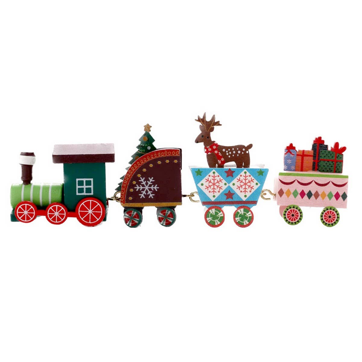 Painted Wooden Train Christmas Table Decor_CWAJE05395
