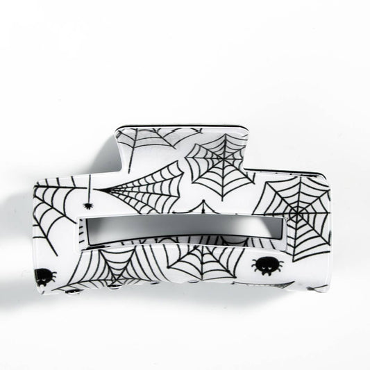 Halloween Spiderweb Hair Claw - Ghost Pumpkin Clip_CWAHA1447