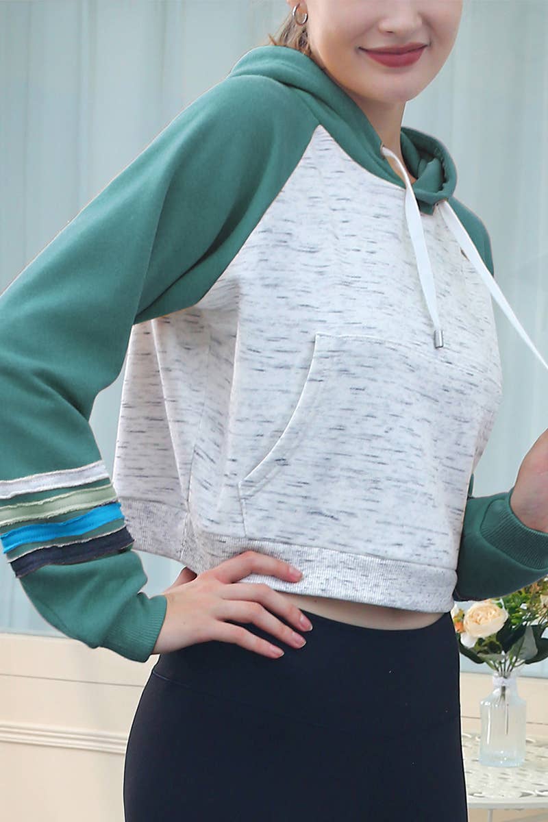 CWOHOL424_Basic Lightweight Pullover Cropped Hoodie