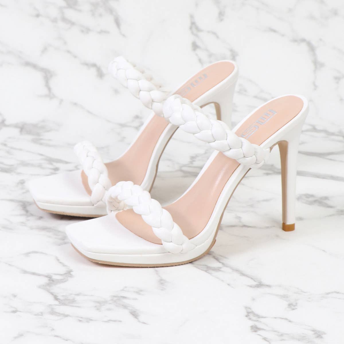 WOMEN SIMPLE WATERPROOF STILETTO HIGH HEELS