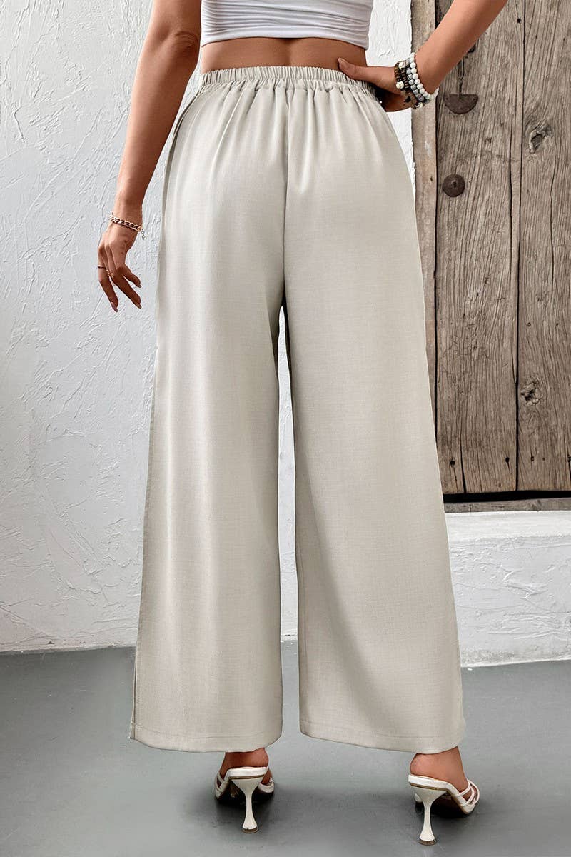 CWBLP2025_SOLID HIGH WAIST SPLIT WIDE LEG TROUSERS