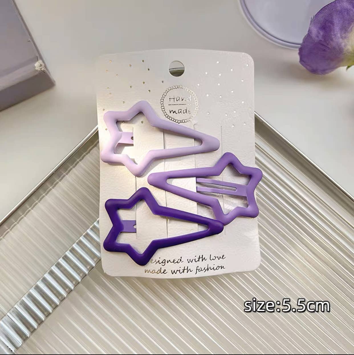 Amine hair clip Heart hair clip broken bangs