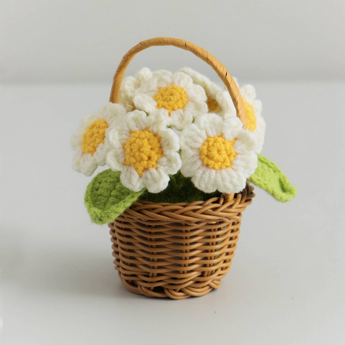 CWMM9288_HANDMADE CROCHETED PUFF FLOWER POT