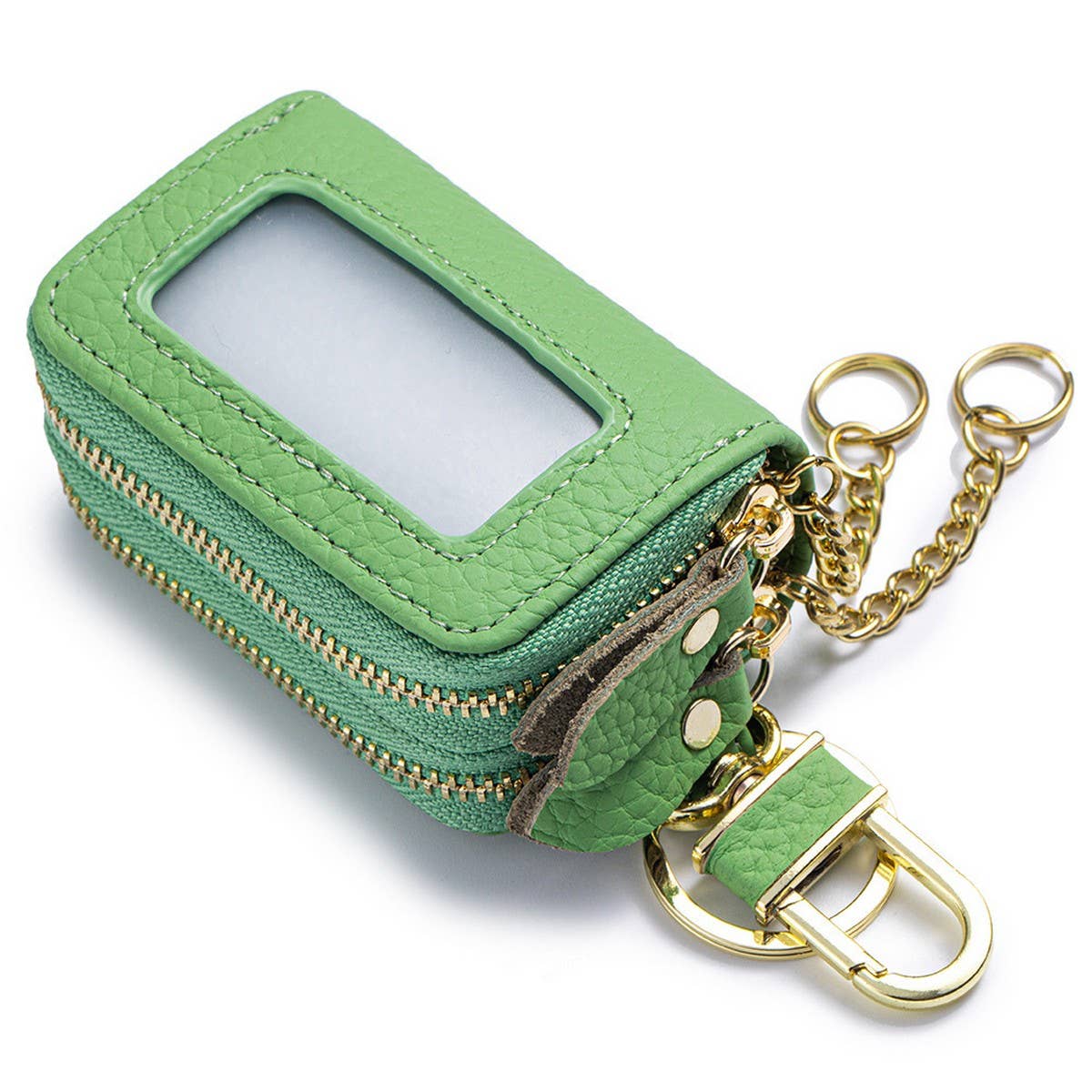 Women¡¯s Leather Key Pouch ? Double Zipper Bag_CUAB00385