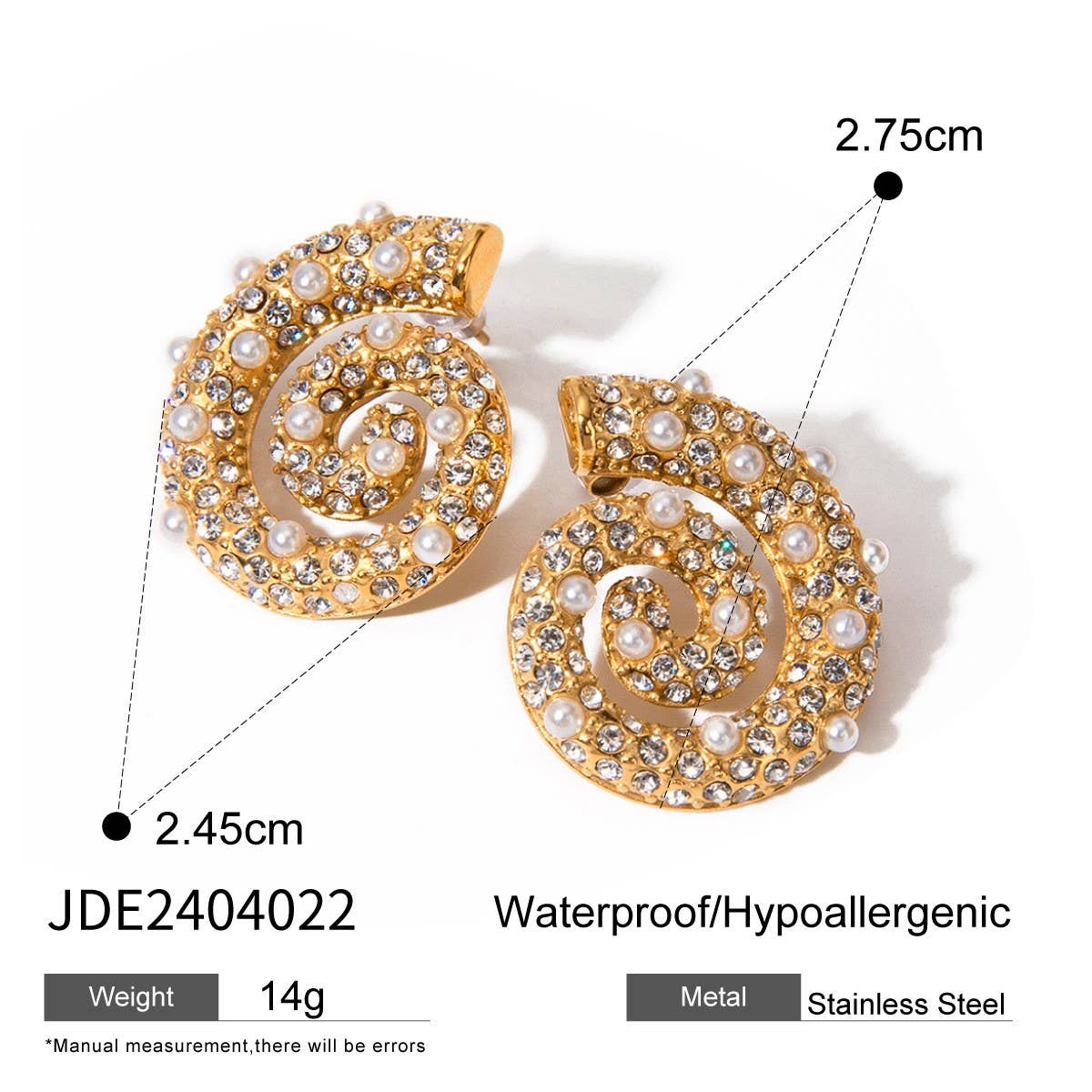 EXQUISITE STATEMENT THREAD-SHAPED PEARL EARRINGS_CWAJE1884