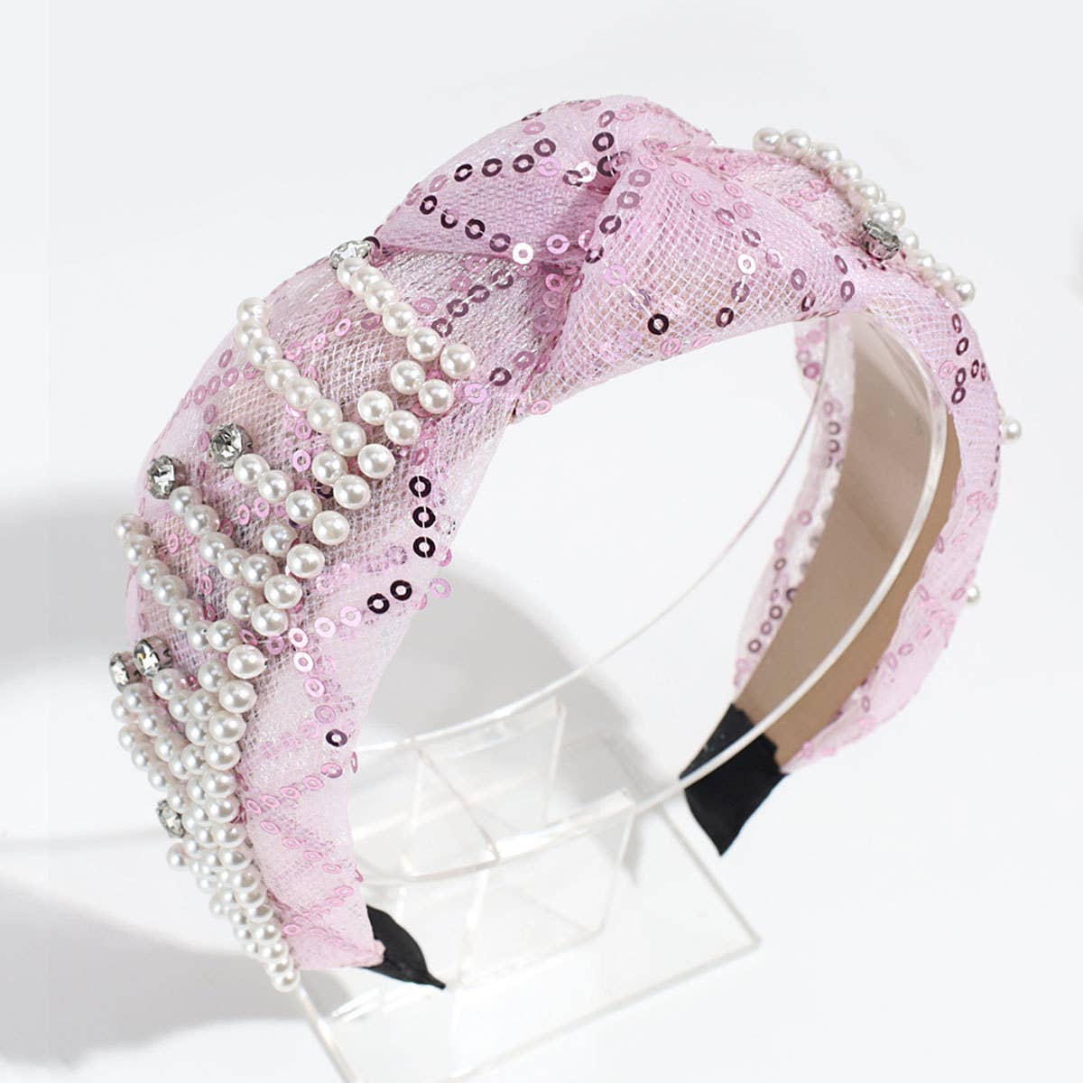 HIGH HEAD PRESSURE MESH KNOTTED HEADBAND