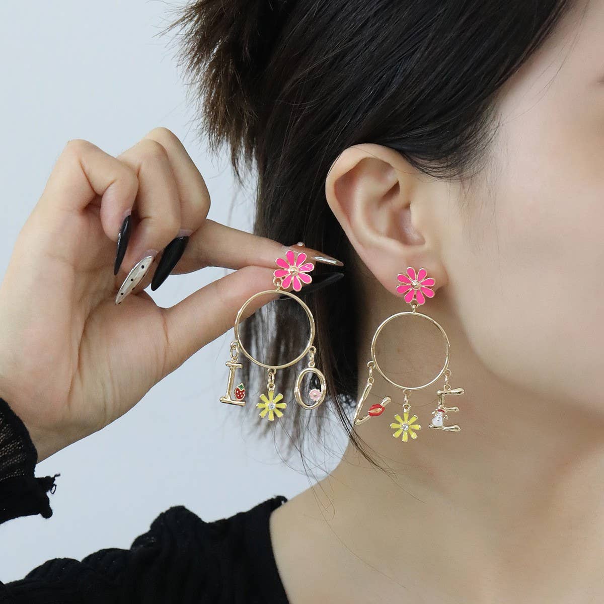 NEW FASHION SWEET GIRL STYLE PENDANT EARRINGS
