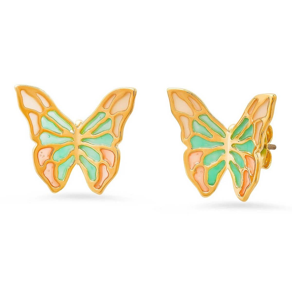 RETRO BUTTERFLY ELEMENT GRADIENT PENDANT EARRINGS_CWAJE1621